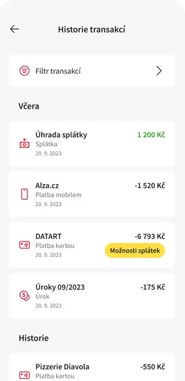Historie transakci CZ 1080x2205px